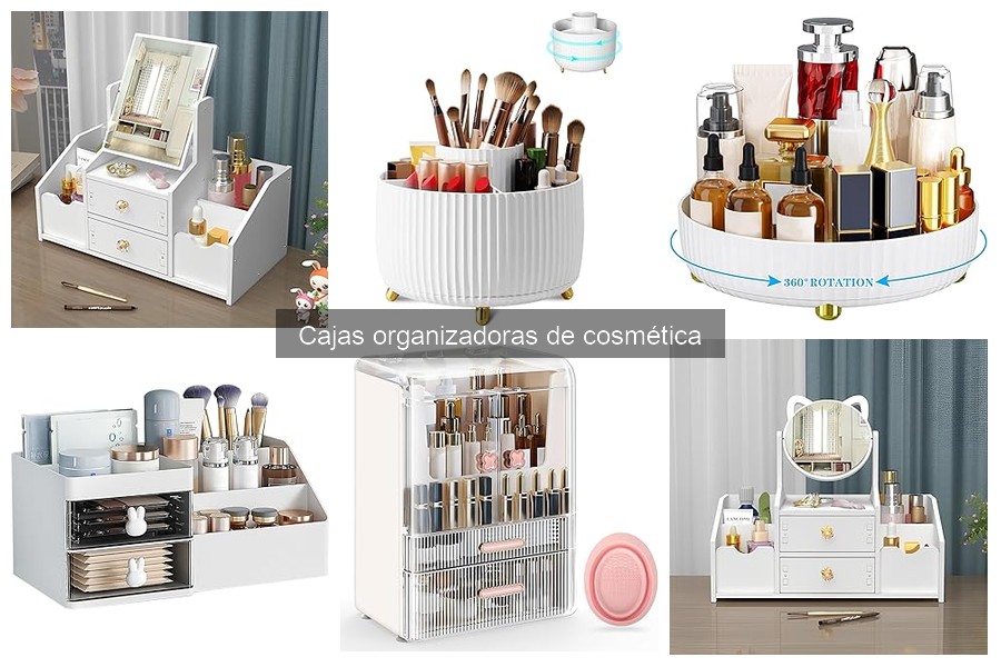 Comparativa de cajas organizadoras de cosmética: plástico vs. madera