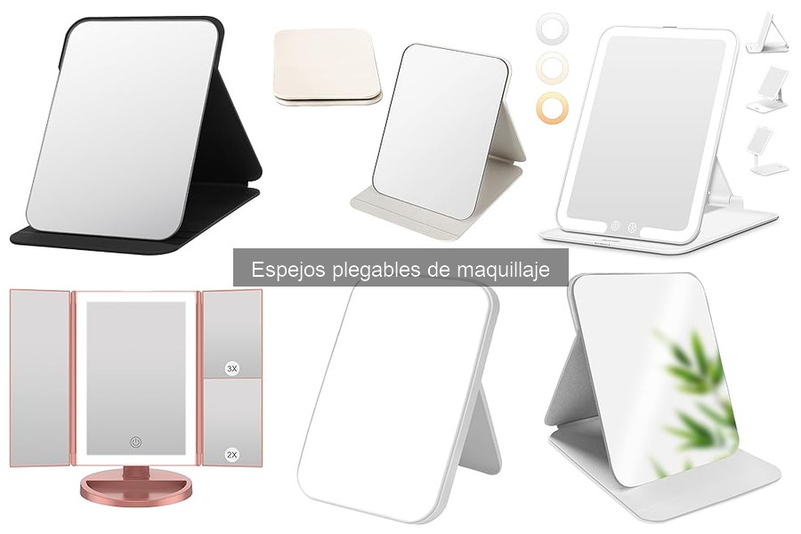 Comparativa de espejos plegables: ¿con o sin luz?