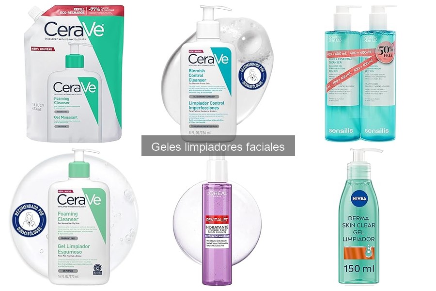 Comparativa de geles limpiadores para piel grasa y seca