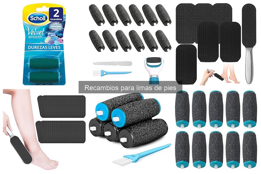 Comparativa de recambios para limas de pies: calidad y precio