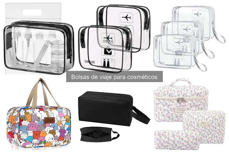 Diferentes tipos de bolsas de viaje para cosméticos
