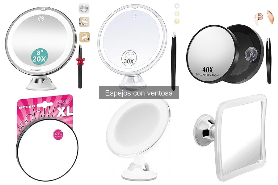 Espejos con Ventosa para Maquillaje: Características Clave