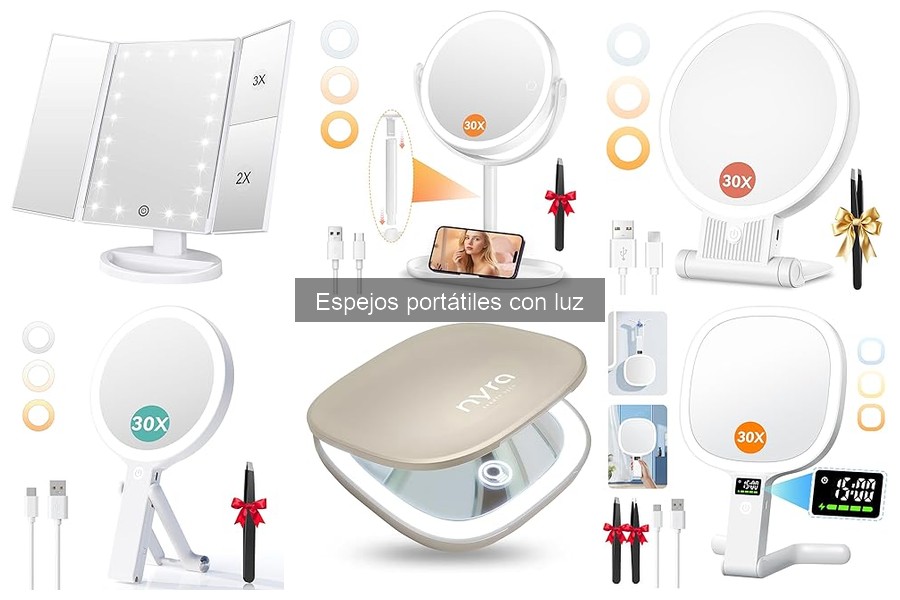 Mejores espejos portátiles con luz para maquillaje | Comparativa
