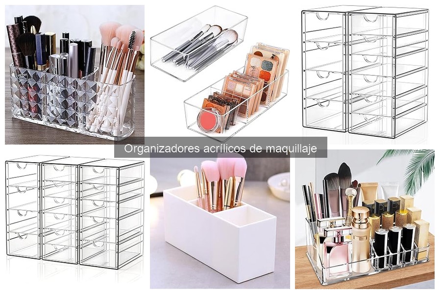 Mejores organizadores acrílicos de maquillaje para espacios pequeños