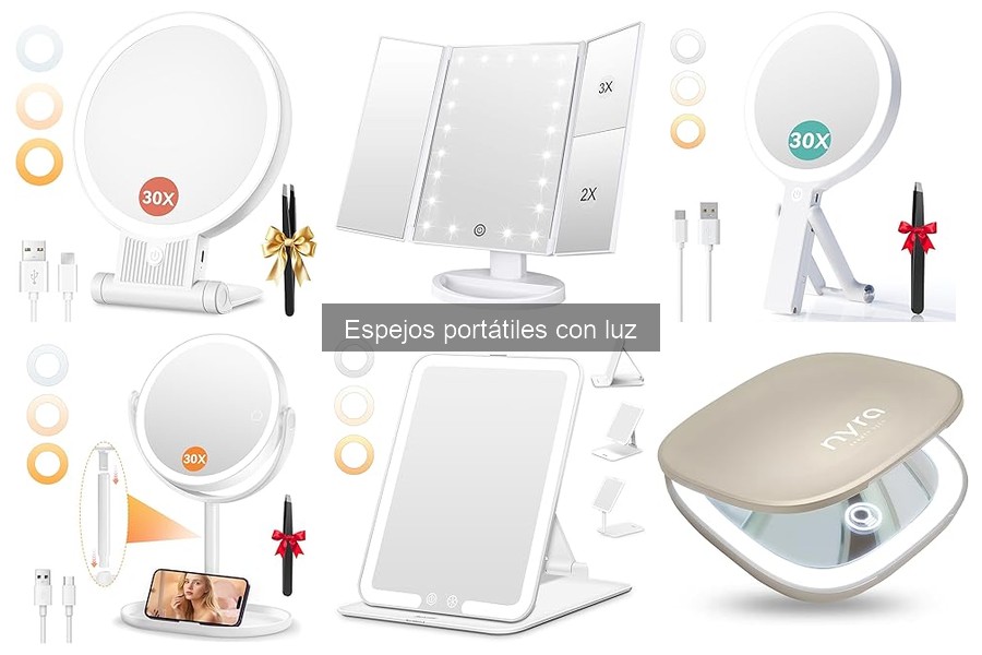 Mejores usos de un espejo portátil con luz en casa