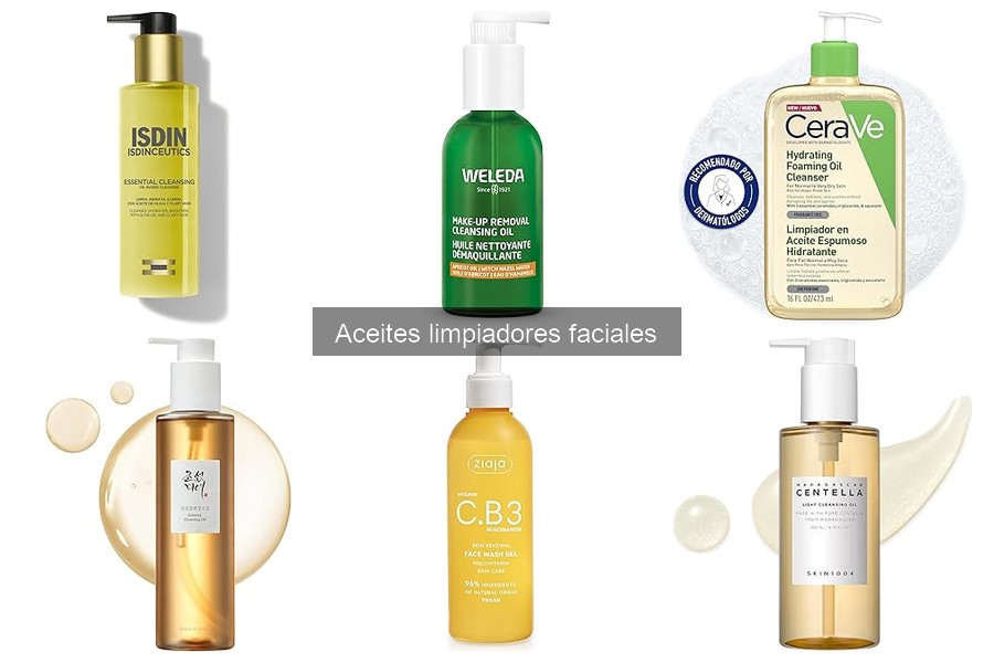 Tipos de aceites limpiadores faciales: guía completa