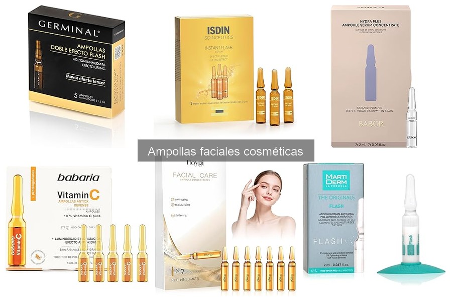 Tipos de ampollas faciales y sus usos para tu piel