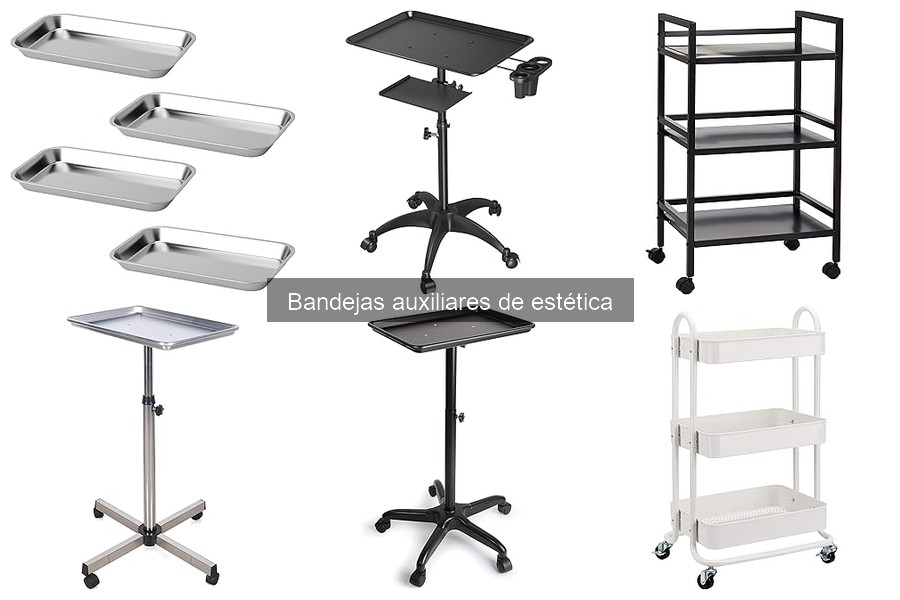 Tipos de bandejas auxiliares de estética: guías y opciones