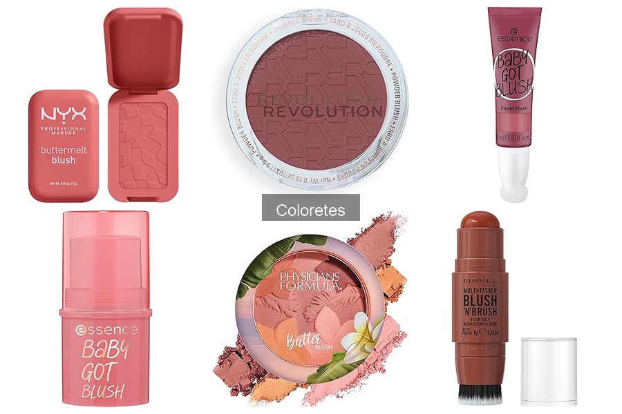 Tipos de coloretes: crema, polvo y líquidos explicados