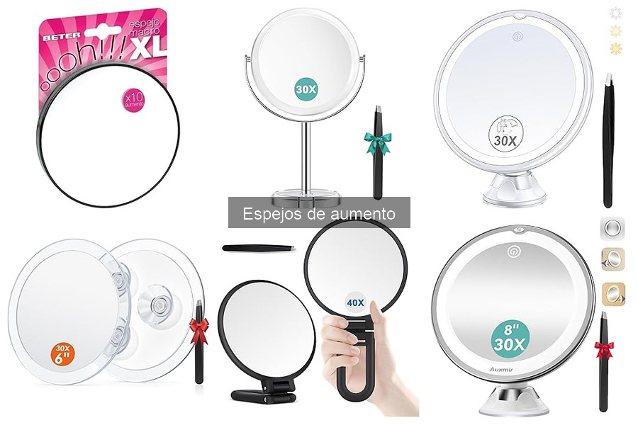 Tipos de espejos de aumento y sus características
