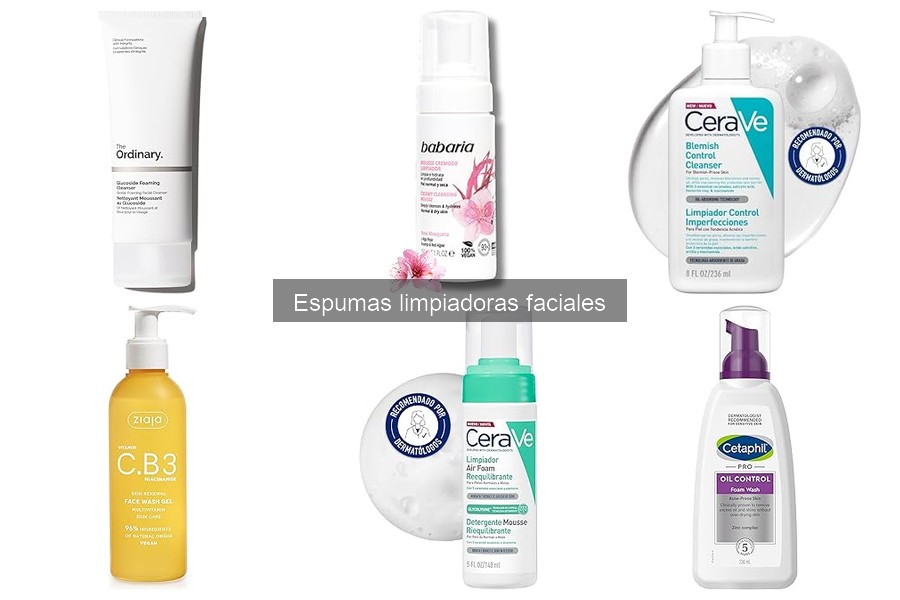 Tipos de espumas limpiadoras faciales: beneficios y formulaciones