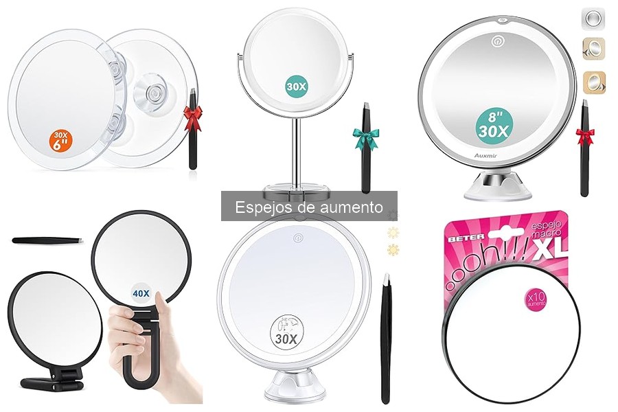 Uso eficaz del espejo de aumento para el cuidado facial